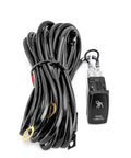 Universal 12V Rock Lights Wiring Harness Kit With 16AWG Lead, Rocker Switch, Relay And Fuse for LED Light Bar, coiled cables view