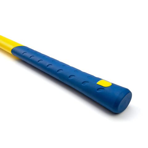 36 inch fiberglass handle of 6 Pound Heavy Duty Hard Face Sledge Hammer Beast for demolition with textured grip and overstrike protection