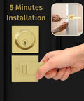 Entry Door Handle Lever And Deadbolt Combo Set With Heavy Duty Locking Levers Single Cylinder Deadbolt Satin Brass Finish easy install