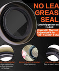 Close-up of no leak grease seal design for Two Pack Trailer Wheel Hub Kit 5 Lug 4.5 Inch for 3500 Lb Axles EZ-Lube