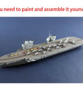 Killer Detail Queen Elizabeth Aircraft Carrier Plastic Model Kit 1 700 Scale 380 Plus Pieces Static Assembly DIY showcasing detailed assembly.