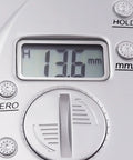 Close-up of LCD screen on Portable Skinfold Caliper With LCD Screen For Easy Body Fat Measurement, displaying 13.6 mm reading