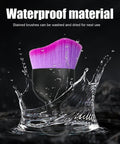 Curved Car Detailing Brush With Soft Bristles For Dashboard And Air Vents, in water splash, double purple finish, waterproof material