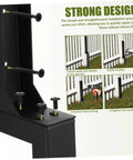 Heavy Duty Fence Post Repair Anchors With Ground Spike for Quick Installation and Enhanced Stability of Tilted Wood and Metal Fences