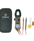 Clamp Meter 400A AC Current Tester With Built In Voltage Tester And Third Hand Probe Holder CAT III 600V Safety Beast Worksite Tool