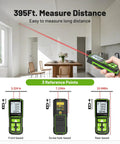 Straight Up Legit Bluetooth Laser Distance Meter With Angle Sensor Delivers Rock Solid Accuracy Over 395 Foot Range, measuring dimensions in a room.