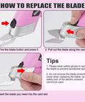 How to replace the blade on 3.7V Cordless Electric Scissors Fast Cutting Fabric Cutter for easy use and maintenance.