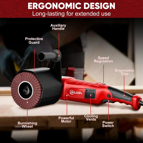 Beefy 1400W Burnishing Polishing Machine 110V Handheld Sander Polisher Kit with ergonomic design and burnishing wheel