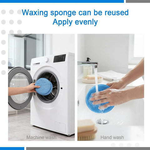 6 Pack 5 Inch Microfiber Wax Applicator Pads Washable by Hand and Machine