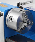 Three jaw chuck detail of 7x14 Inch Mini Metal Lathe Machine For Benchtop Use, Variable Speed Up To 2500Rpm.