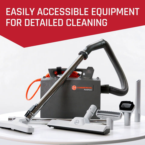 Light As A Feather But Knocks Out Tough Debris Fast Grab And Go Commercial Canister Vacuum equipment with tools for detailed cleaning.