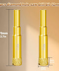 Heavy Duty Half Inch Diamond Hole Saw And Core Drill Bit Twin Pack with brazed grit blades for precise cutting.