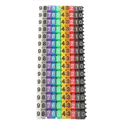 Wire Numbering Marker C Shape Cable Marker Tubes For Quick Cable ID 150 Pcs KCM 1.5mm 1.5 Square Easy Snap In Labels