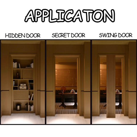 Hidden Pivot Hinges Stainless Steel For Wood And Secret Doors With 360 Degree Rotation Heavy Duty Invisible Hardware shown