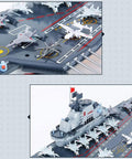 Close-up of Dual-Motor 30 Km/H RC Battleship With Waterproof Hull And Sealed Cabin, details of deck and aircraft layout.