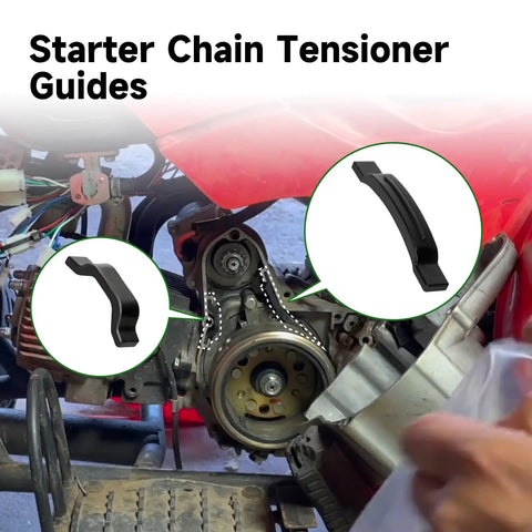 Starter chain tensioner guides in 25H 62 Link Timing Starter Chain Breaker Kit For 50Cc To 125Cc Chinese ATVs Go Karts Dirt Bikes