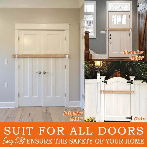 Heavy Duty 2x4 Door Barricade Brackets Set Of Two For Home Security White Built To Last Easy Install Door Bar Holder Brackets Tough As Nails Carbon Steel Construction For Added Security And Durability on interior and exterior doors and gate