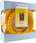Safe-Spiral Pre-Cut Spiral Wrap Hose and Cable Protector In Yellow HD-PE, 1.25 In OD By 20 Ft Pre-Cut Length in packaging