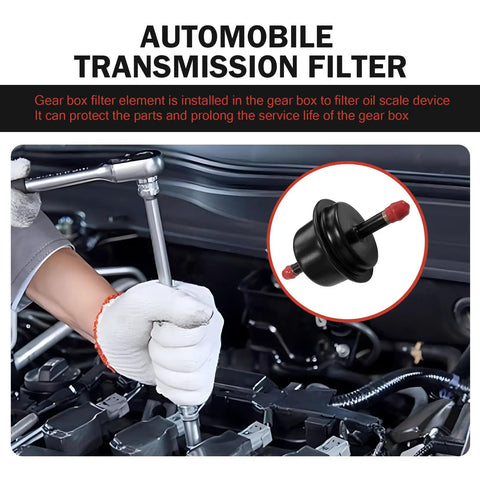 Auto Transmission Filter Inline Oil Grid Replacement For Honda, High Density Filter Net, Tough Built And Easy Install, Durable Forged Construction, Replaces Part No 25430 PLR 003 Black 1 Pack installed in engine bay