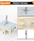 Dual Range Surface Element Switch Replacement For Samsung PER00112D Compatible With AP6037530 shown with connectors and shaft