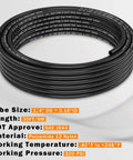 Coiled Premium PA12 Nylon Pneumatic Air Tubing 30 Ft 1 Quarter Inch OD DOT Approved For Semi Trucks And Industrial Air Systems SAE J844 Compatible High Temperature High Pressure Pneumatic Hose Line
