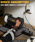 Built Like A Tank 3 Inch Mini Bench Grinder With Knockout Variable Speed Up To 10000 Rpm And Ac Adapter grinding a drill bit.