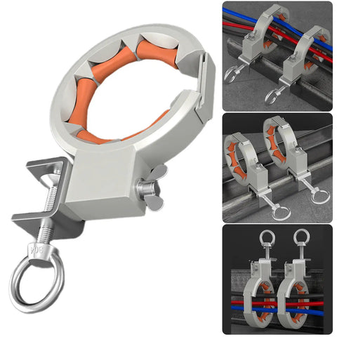 65mm Opening Industrial Bridge Cable Guide Pulley With Smooth Roller And 330 Degree Adjustable Clamp For Wiring Construction And Electrical Installations Worksite Ready Pro Grade Heavy Duty Corrosion Resistant Cable Pulley System, 2-pack