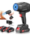 Dual Battery Cordless Leaf Blower With Charger Lightweight Handheld Dust Blower 450000 RPM High Speed Motor Adjustable Speed