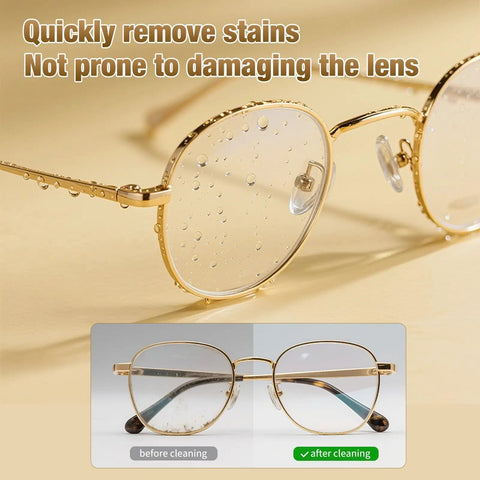 Deep Clean Master Ultrasonic Cleaner 45KHz 16oz cleaning eyeglasses, before and after cleaning comparison