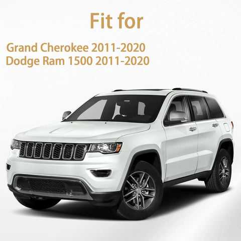 Front three-quarter view of a white Jeep Grand Cherokee SUV