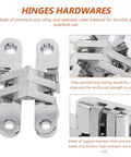 Heavy Duty Folding Door Hinge 13x60mm Invisible Wood Hinge for Folding Shutters Concealed Hardware stainless steel view