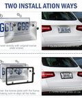 Two Pack License Plate Protectors For Front And Rear Plates ABS Matte Clear Shield With Screws Caps installation guide