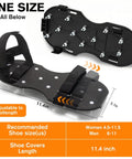 Spiked Epoxy Floor Shoes With Three Quarter Inch Short Spikes, Satin Black Pro Grade, shown with adjustable straps, one size