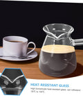 Side Handle Turkish Cezve Coffee Pot With Clear Glass Butter Pan High Borosilicate Heat Resistant Up To 100 Celsius V Shaped Outlet coffee pot