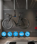Wall Mounted Bike Repair Stand With Swivel Clamp, Easy Install, Bench Style Work Stand For Road And Mountain Bikes, Stable Pro Grade Maintenance Rack For Home Garage, Durable Clamp System And Quick Adjustments