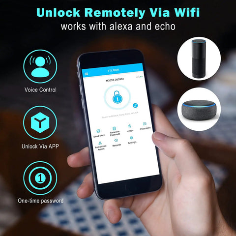 Smart Fingerprint Door Knob With Tuya App Control 4 In 1 Unlock Fingerprint, Password, Mechanical Key, And Bluetooth App Access, Supports Up To 255 Users, Anti Slip Handle For Bedroom, Home, Hotel Or Office