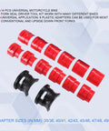 Must-Have 14-Piece Universal Fork Seal Driver Tool Kit For Motorcycles And Bikes Six Size Adapters in red and black