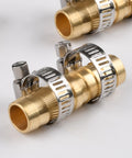 Brass Hose Joiner Repair Kit 3 Pack Half Inch Hose Mender With Stainless Steel Clamps Leakproof Barbed Coupler For Garden Hose Repair