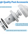 Easy To Install Pool Plunger Valve With 12355 Inlet Air Nozzle Kit For Above Ground Pools And Pool Pumps, showcasing high-quality ABS material.