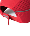Back view of Lightweight Red Bump Cap With Removable ABS Shell And Foam Padding, breathable mesh, adjustable strap
