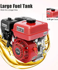 212cc Gas Powered Engine 7.5HP 3000W 4 Stroke Pull Start Motor with visible large red fuel tank