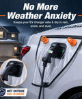 Hella Tough EV Charging Port Cover With Heavy Duty Magnets And Lock Tight Suction protecting EV charger during rain and snow.