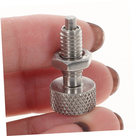 Rock Solid Pack Of Two Stainless Steel Self Locking Pins With Knurled Handles And Retractable Spring Plungers For Toolbox quick release indexing lock held in hand