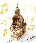 Hands On 3D Puzzle Kit For Adults And Teens Wood Music Box Mechanical Model Craft DIY Build Kit Made From Basswood Safe No Smell Easy To Assemble Great Gift For Men And Women Aged 14 Plus, basswood music box model