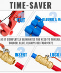 Step-by-step guide to installing Three Quarter Inch Push To Connect Ball Valve No Lead Brass Full Port Plumbing Fittings for PEX Copper CPVC PE RT.