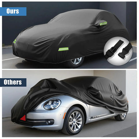 Waterproof Car Cover for Volkswagen Beetle Bug Sedan 2 Door 1960 1980 All Weather Full Vehicle Cover With Driver Door Zipper