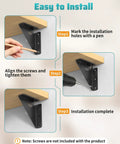 Heavy Duty Metal Triangle Corner Brackets For Wood 90 Degree Steel Supports for DIY installation guide image
