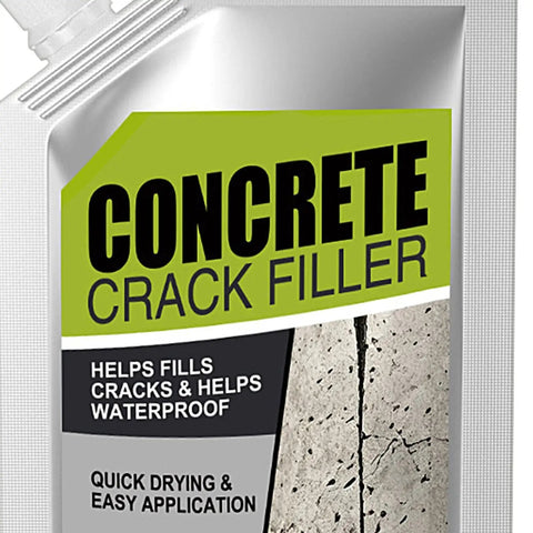 Heavy Duty Concrete Crack Filler And Waterproof Sealant For Patios And Garages Fast Drying Flexible Patch in a squeeze bottle.