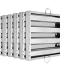Pro Grade Stainless Steel Hood Filter Set Of 6 For Commercial Kitchens, 16 W X 20 H, Welded Type 430 Construction, side view