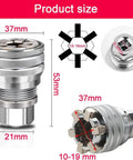 Adjustable Universal Socket Wrench Tool Set For 3 8 Inch Drive With 10mm To 19mm Range, product dimensions and detail view